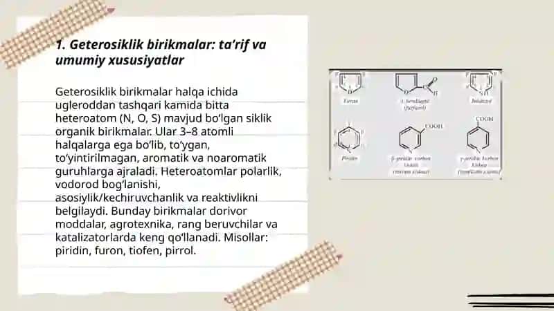 Geterosiklik birikmalar 3