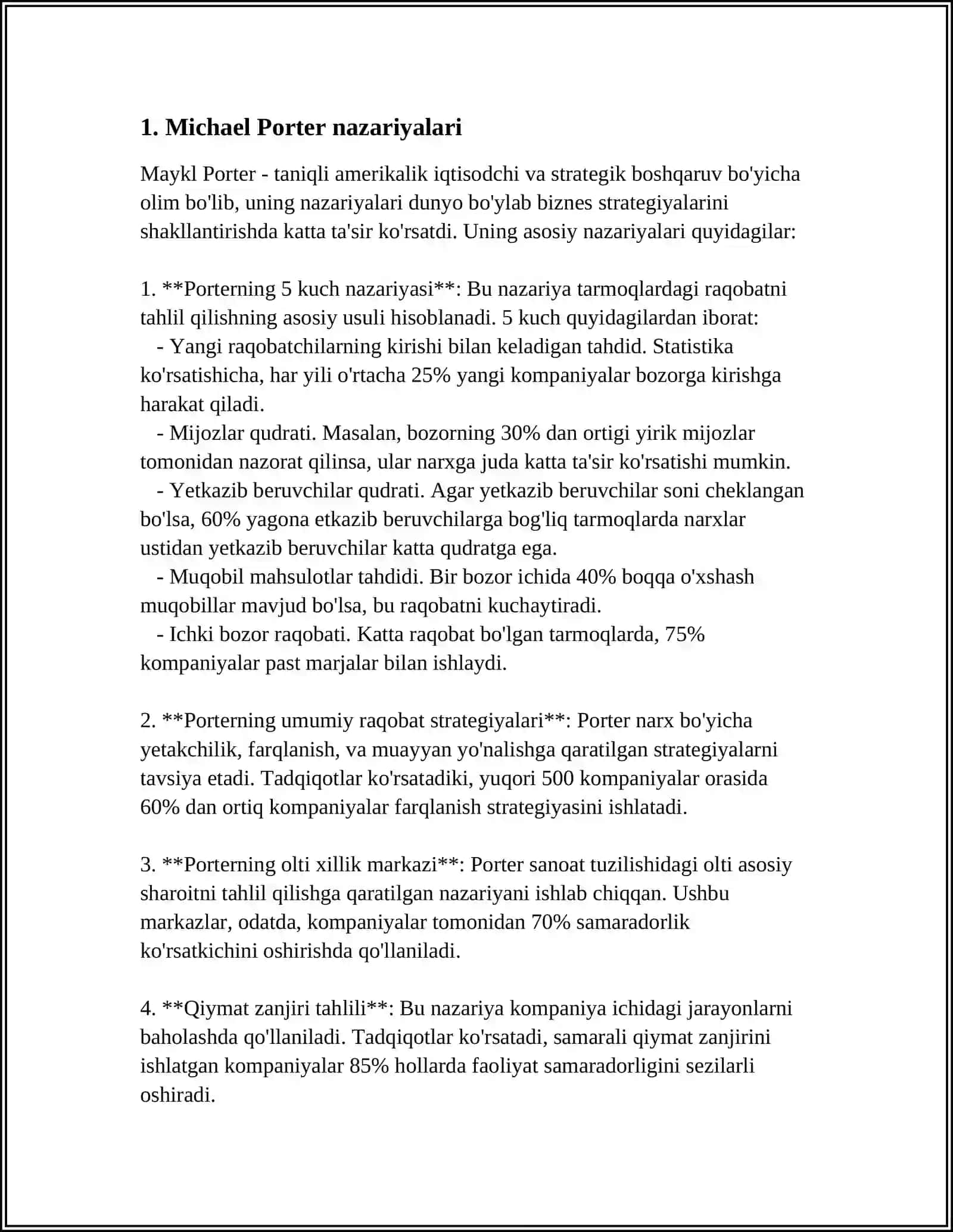 MICHAEL PORTERNING 5 KUCH MODELI TUSHUNCHASI 3