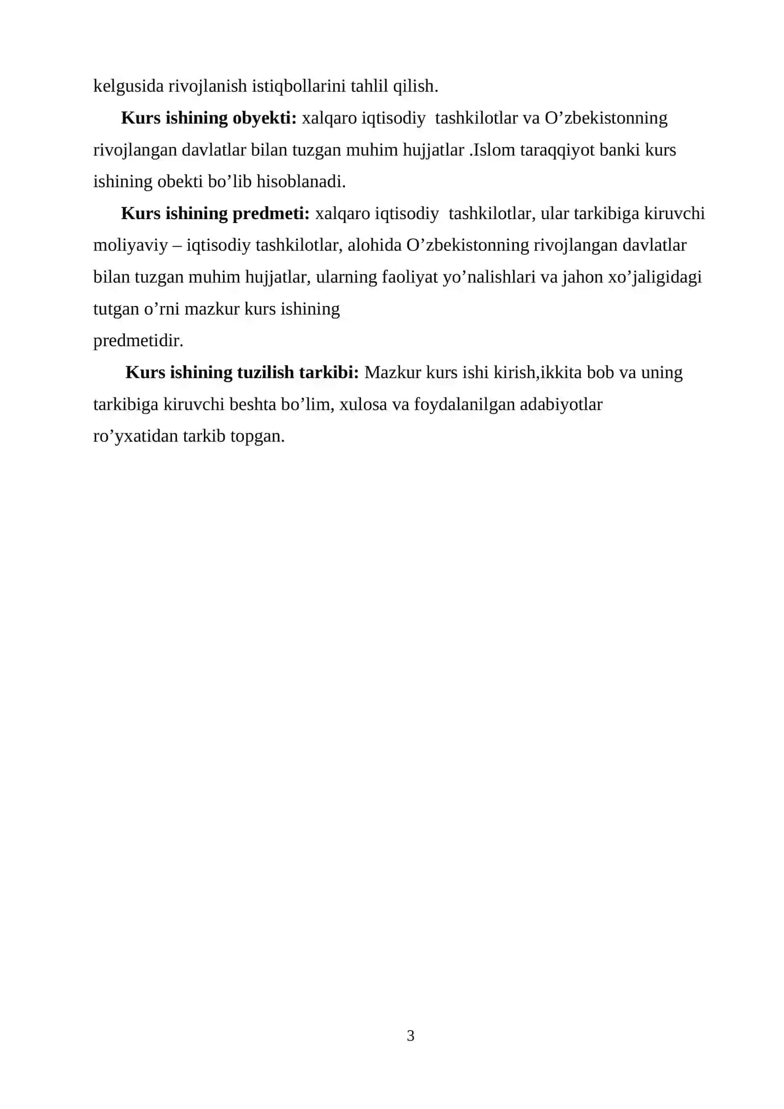 O'zbekistonning xalqaro iqtisodiy tashlikotlar bilan hamkorligi 3