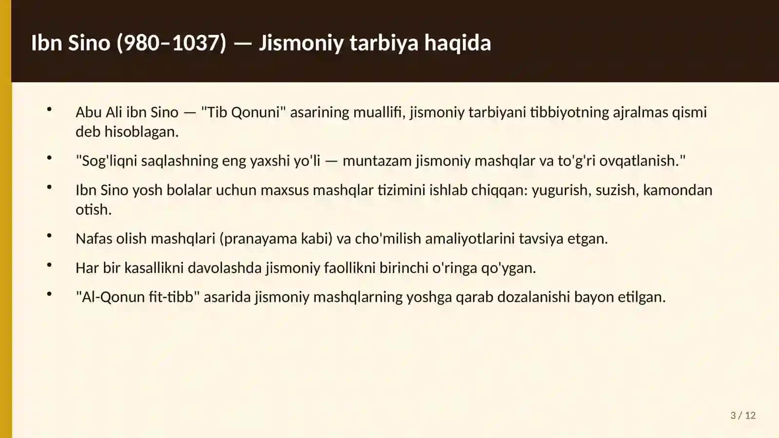 SHARQ MUTAFAKKIRLARINING JISMONIY TARBIYA HAQIDAGI QARASHLARI 3