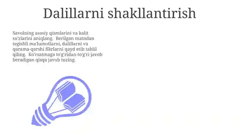 So'roq gap. Matn ustida ishlash 3