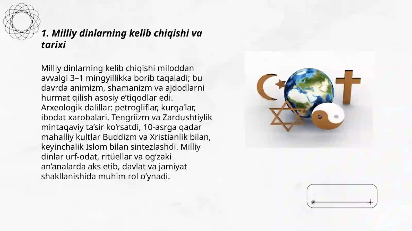 Milliy dinlar 3