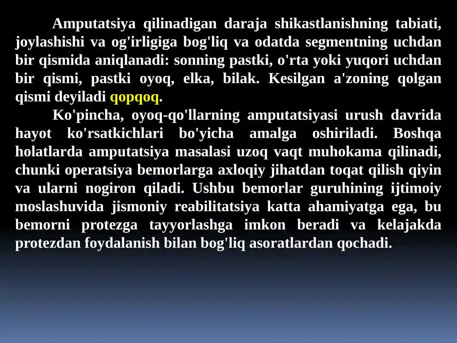 Amputatsiya,protezlashishlari va nogironlarr eabilitatsiyasi 3