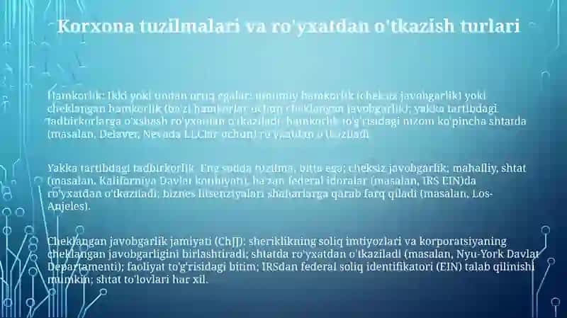 Tadbirkorlarni davlat ro‘yxatidan o‘tkazish 3