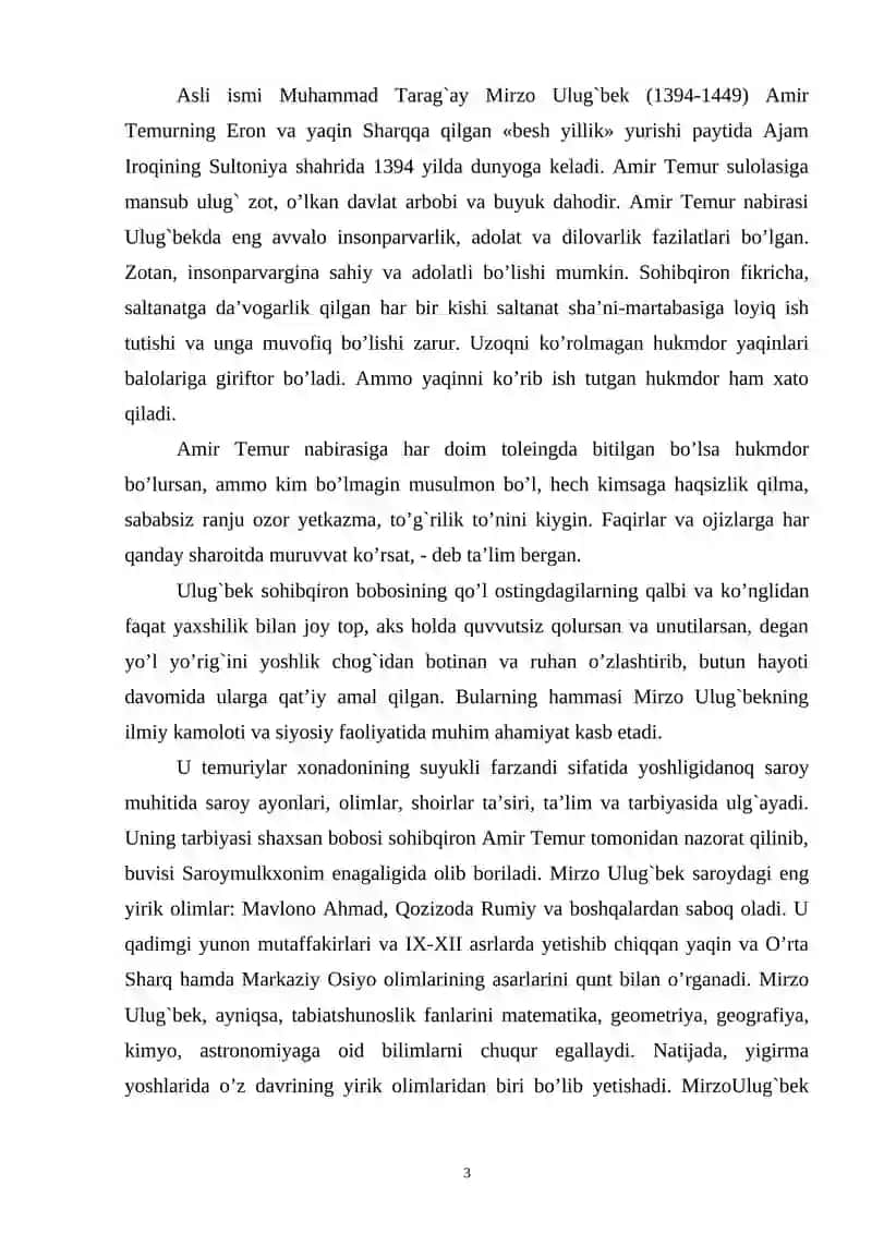 "To'rt Ulus Tarixi" Etnografik Ma'lumotlar 3