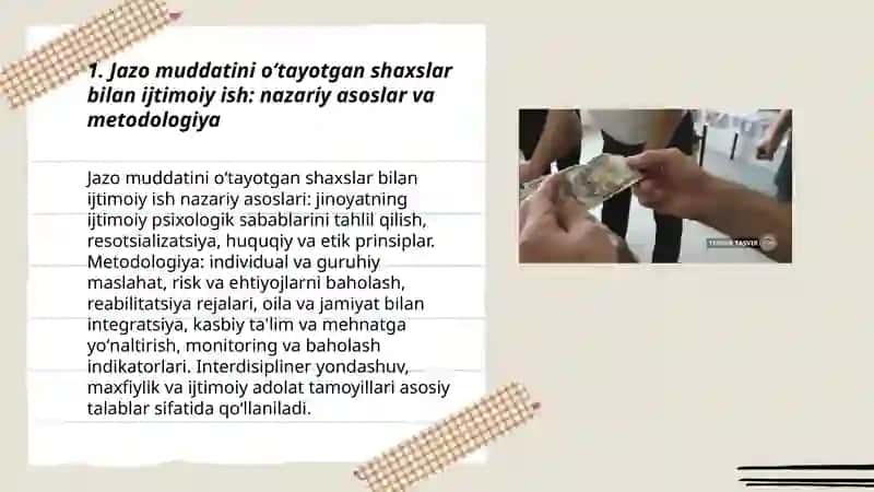 Jazo muddatini oʻtayotgan shaxslar bilan Ijtimoiy ish 3
