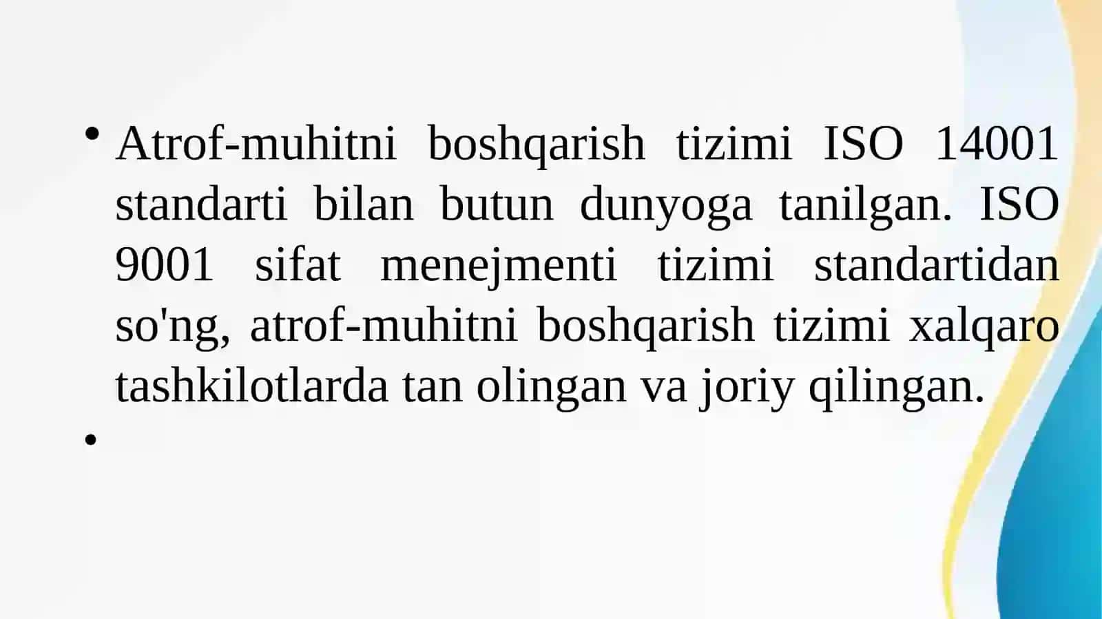 ISO 14001 Atrof-muhitni boshqarish tizimi standart doirasi 3