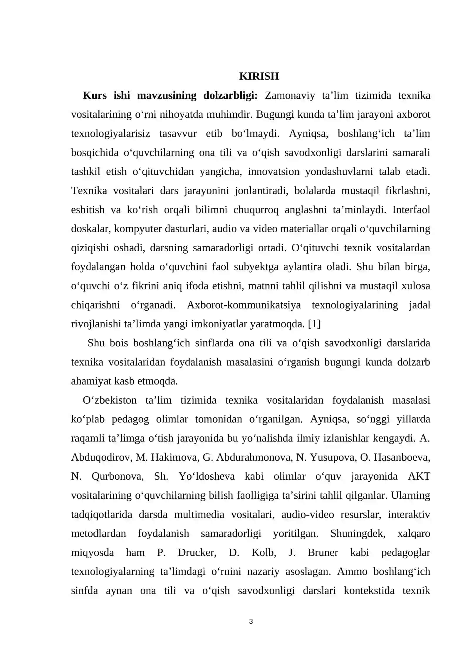Boshlang‘ich Sinf Ona Tili va O‘qish Savodxonligi 3