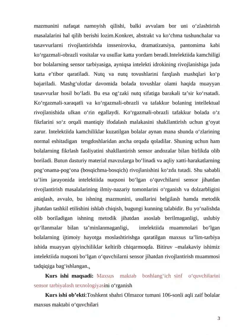 Intelektida nuqsoni bolgan maktabgacha yoshdagi bolalarni sensor tarbiyasi 3