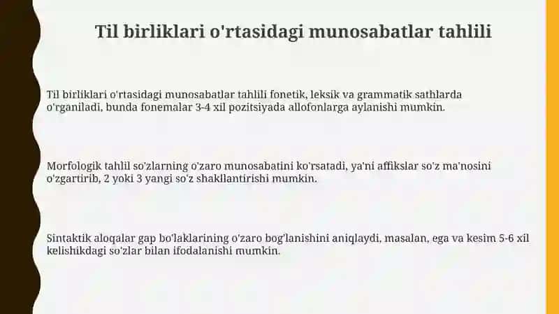 Til birliklari o'rtasidagi munosabatlar tahlili 3