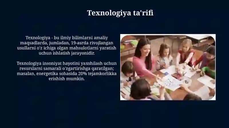 Texnologiya va pedagogik texnologiya tushunchasi 3