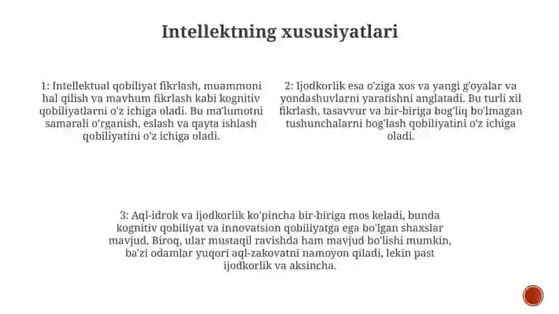 Intellekt Va Kreativlik Haqida Tushuncha 3