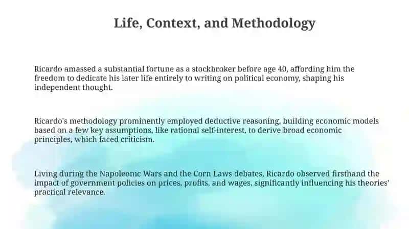 David Ricardoni iqtisodiyotda tutgan o’rni 3