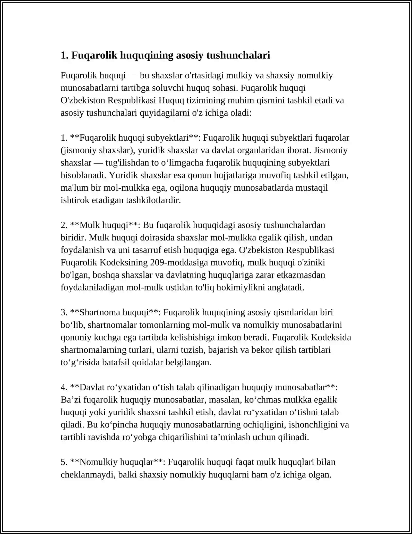 FUQAROLIK HUQUQINING SUB'EKTI SIFATIDA - FUQAROLAR 3