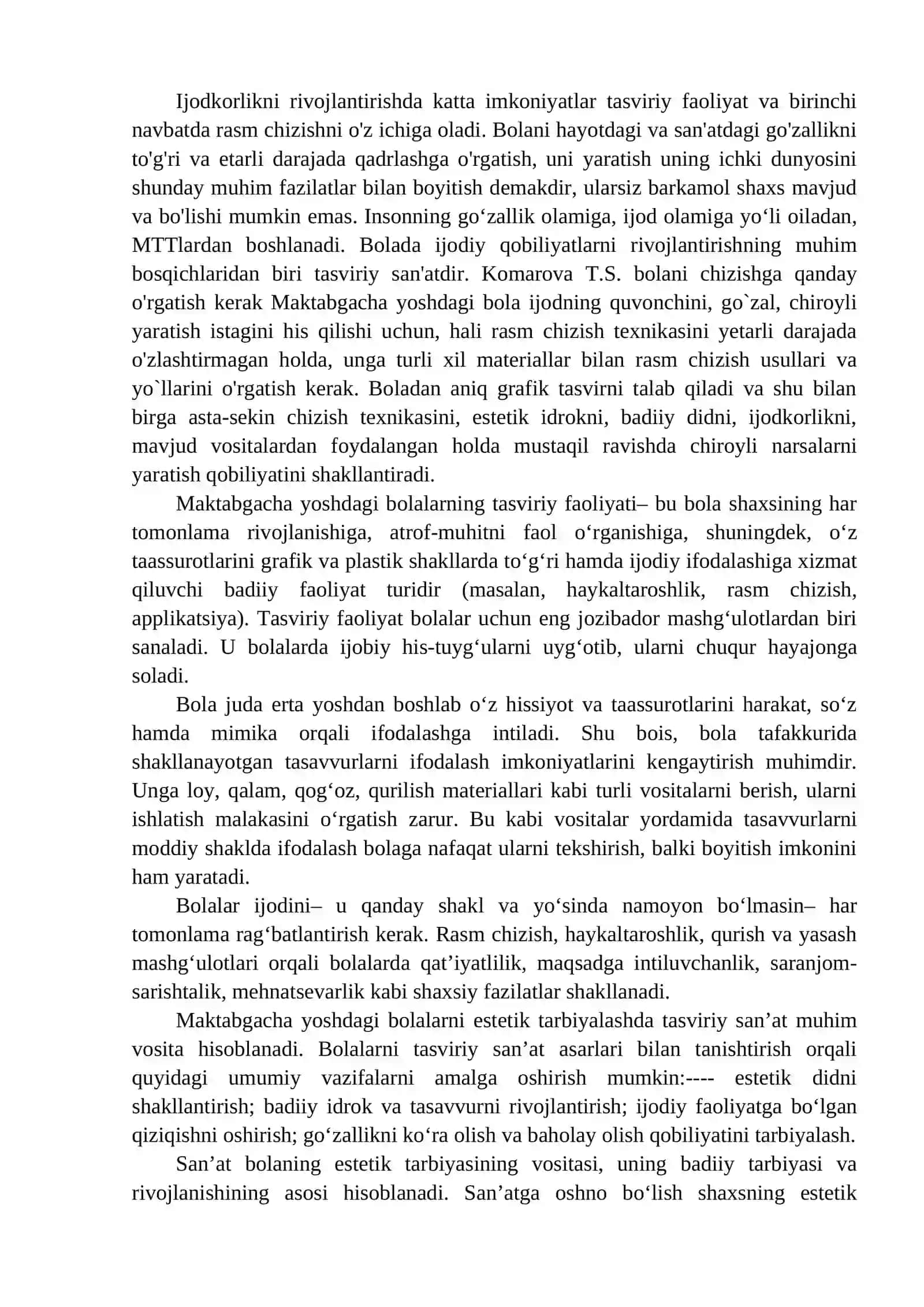 Maktabgacha yoshdagi bolalarni har tomonlama rivojlantirishda tasviriy faoliyatning ahamiyati 3