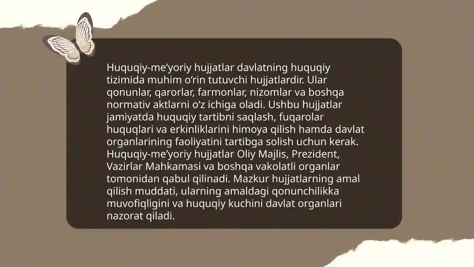 Huquqiy-meʼyoriy hujjatlarning mohiyati 3