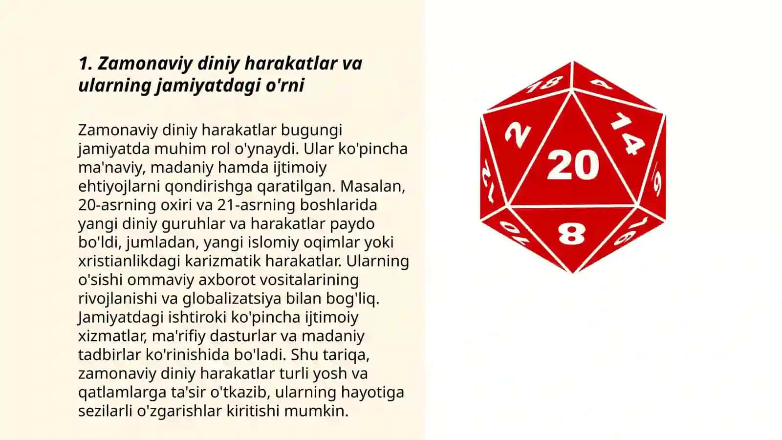 Zamonaviy diniy harakatlar va sektalar 3