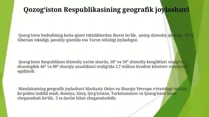 Qozogʻiston Respublikasining tabiiy sharoitlari 3