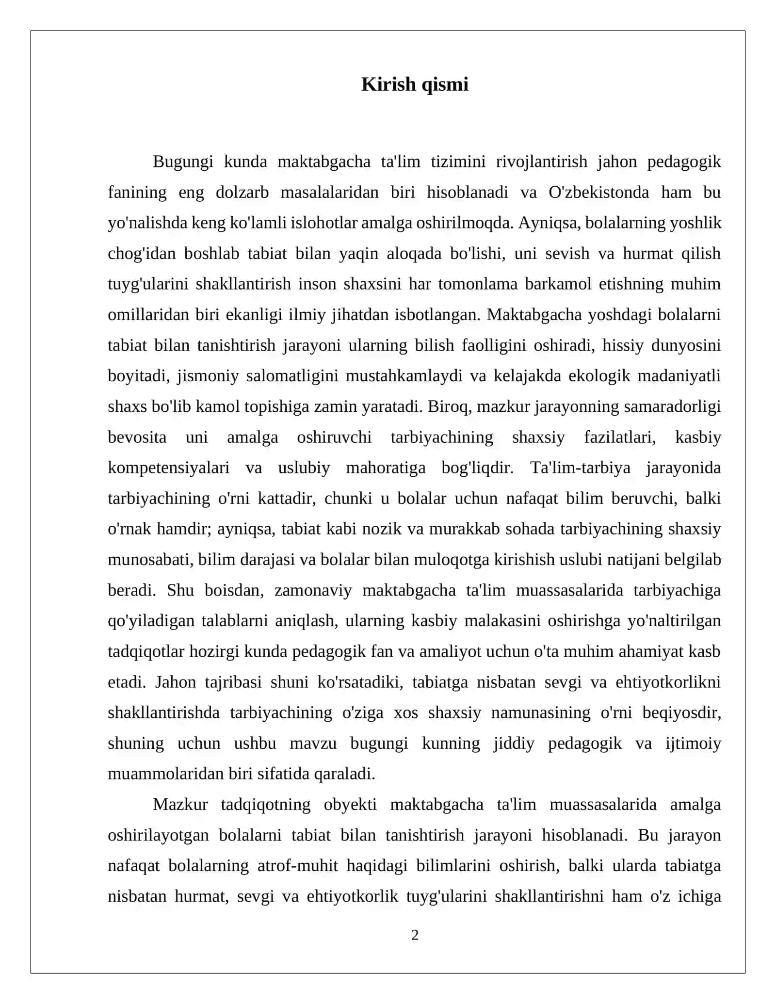 TABIAT BILAN TANISHTIRISH METODIKASI 3