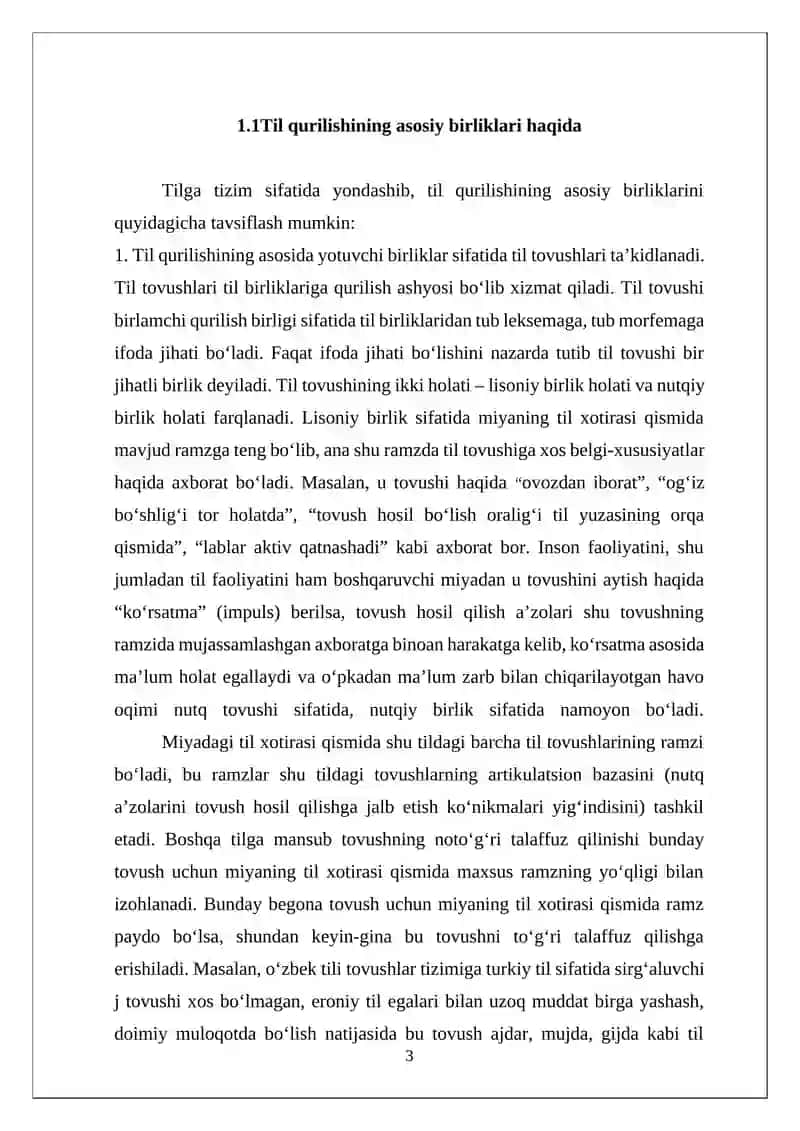 O‘ZBEK TILSHUNOSLIGIDA TIL, LISON, NUTQ TUSHUNCHALARI TALQINI 3