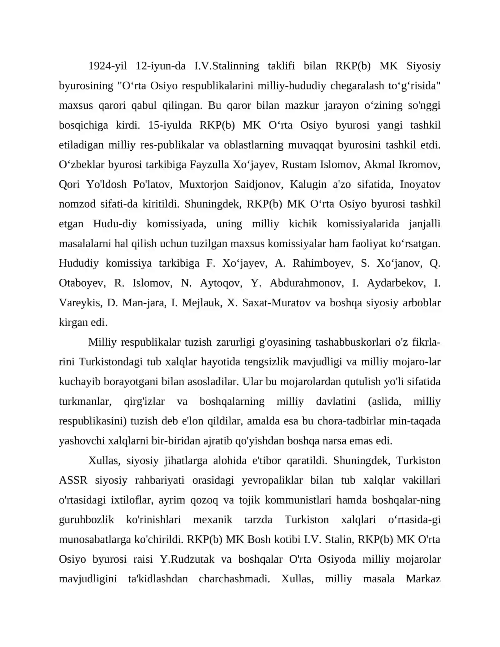 Milliy respublikalar va viloyatlar tuzilishiga koʻrsatma berilishi va uning siyosiy jihatdan asoslanishi 3