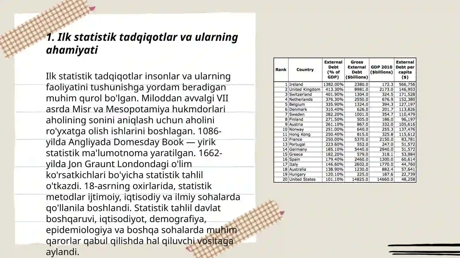 Mamlakatda statistika rivojining tarixiy bosqichlari 3