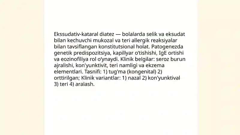Ekssudativ-kataral diatez 3