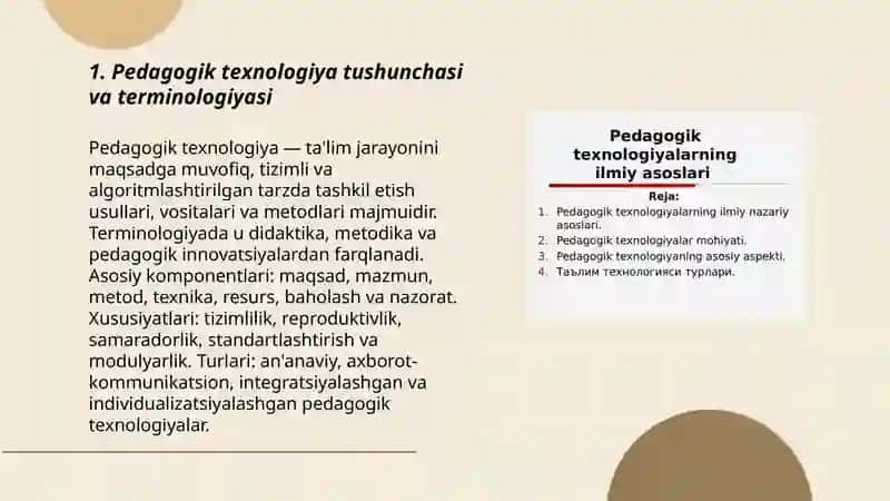 Pedagogik texnologiyaning ilmiy asoslari 3