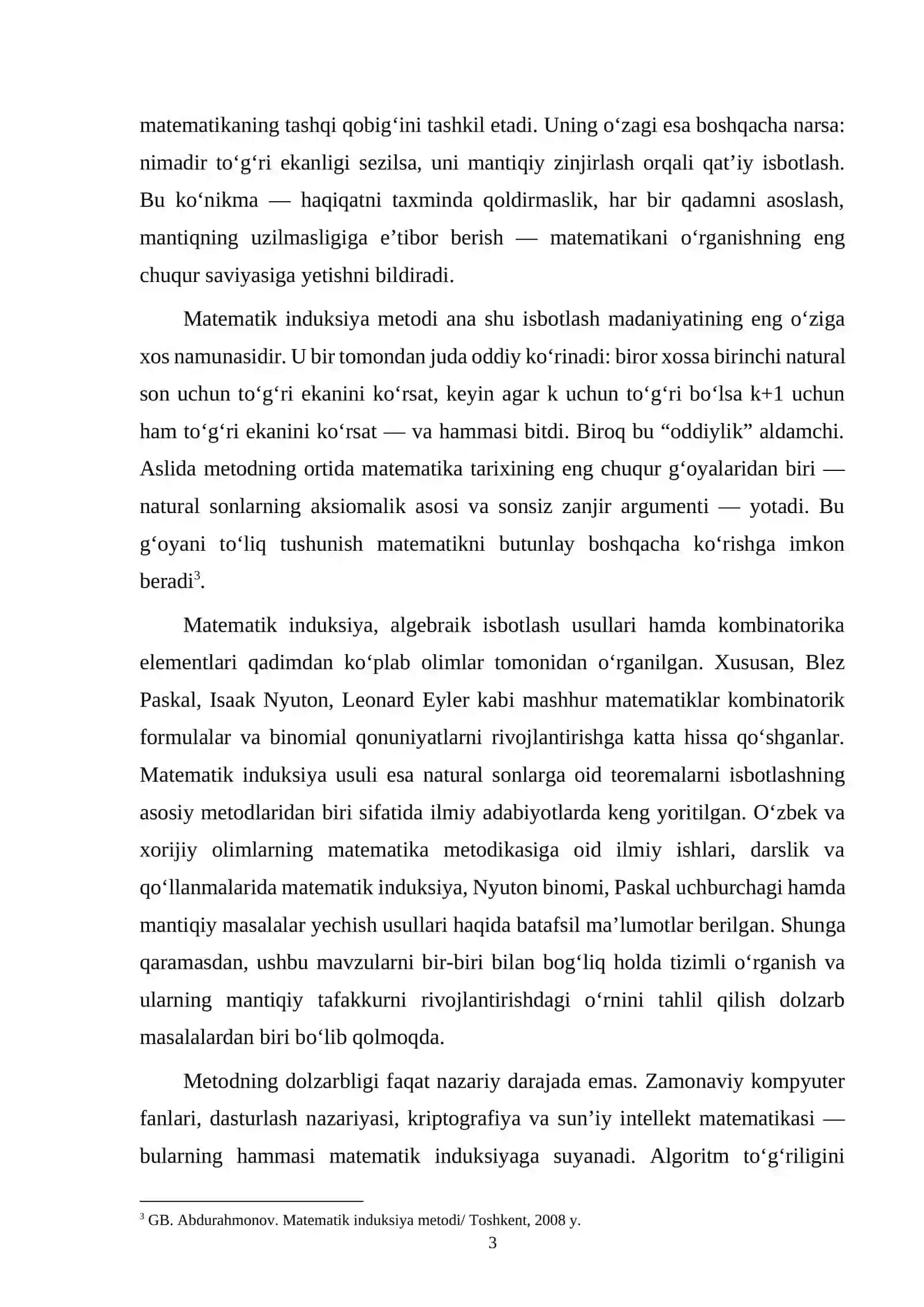 Matematik induksiya va algebraik isbotlash usullari 3