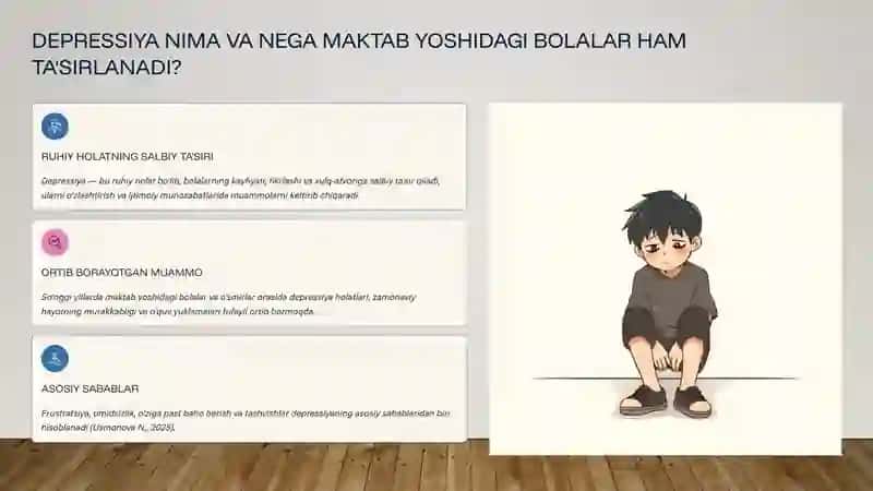 Depresiyaga uchragan bolalar va o'smirlarga maslahat berish 3