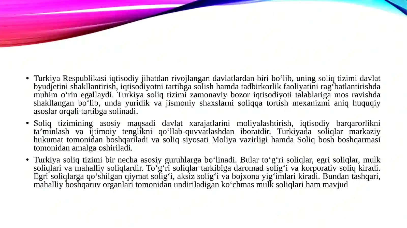 Turkiya soliq tizimida yuridik va jismoniy shaxslarni soliqqa tortish mexanizmi 3