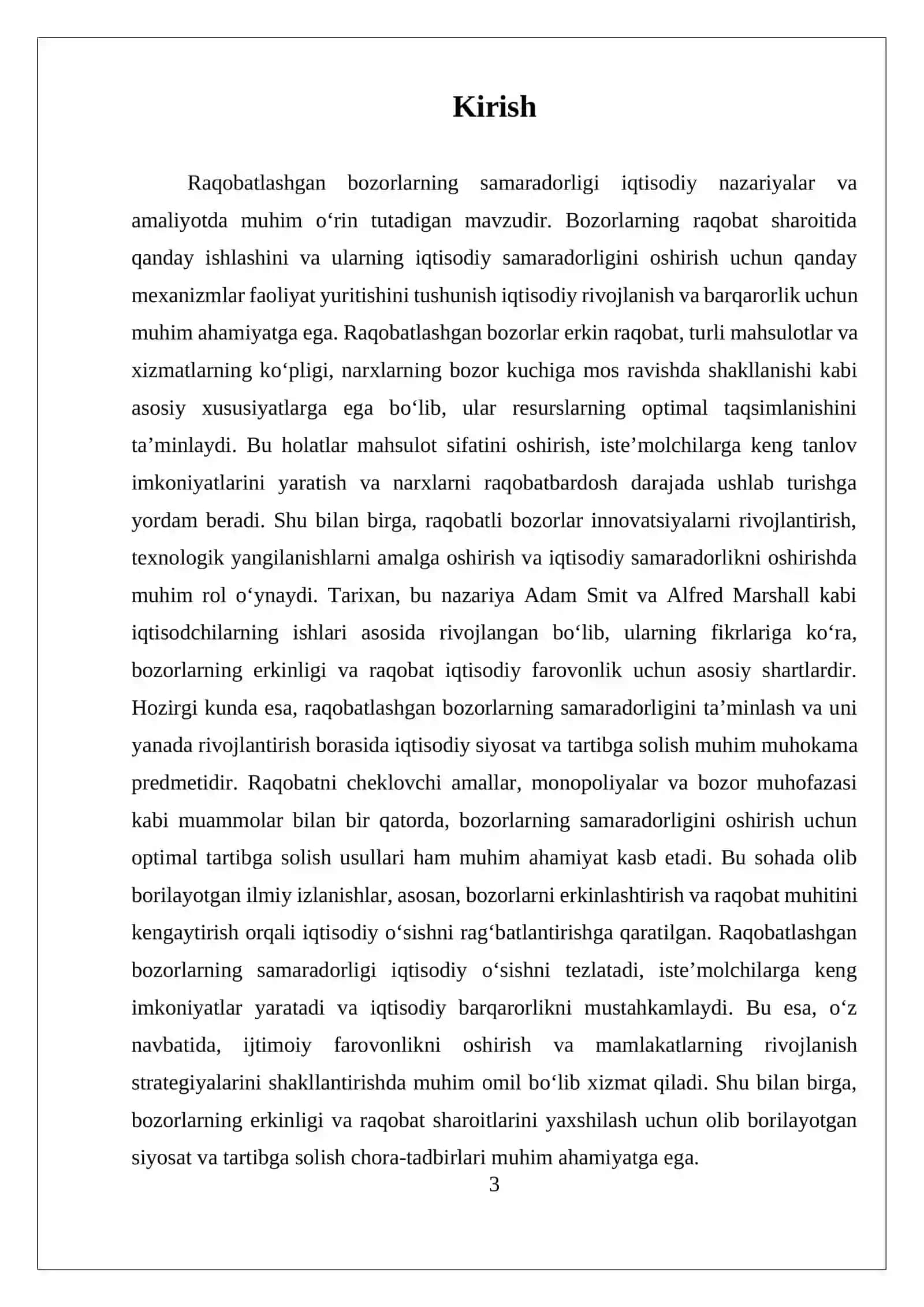 Raqobatlashgan bozorlar samaradorligi 3