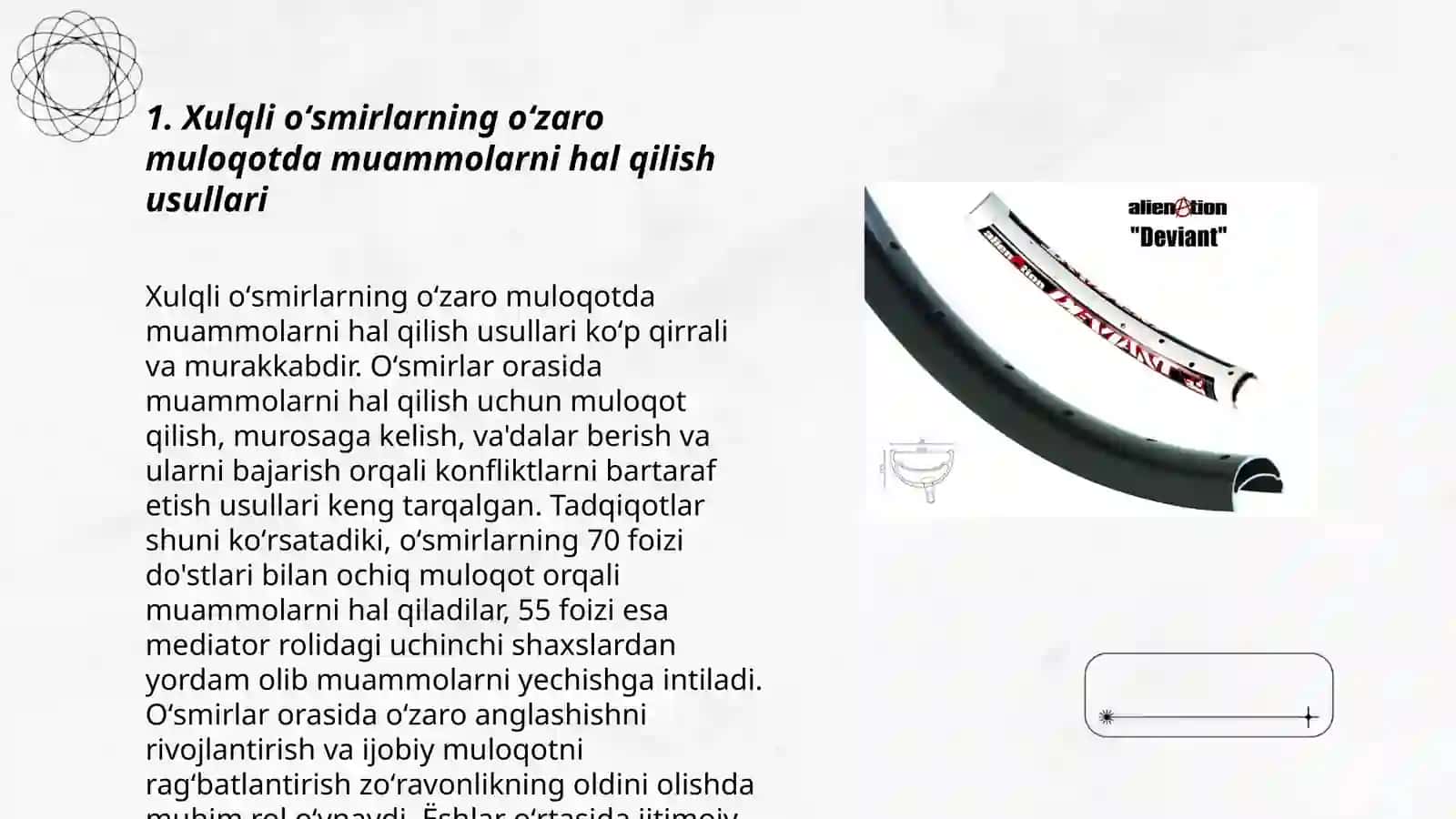 Deviant xulqli oʻsmirlarning oʻzaro muloqotdagi qarama qarshiliklar va kelishmovchiliklar 3