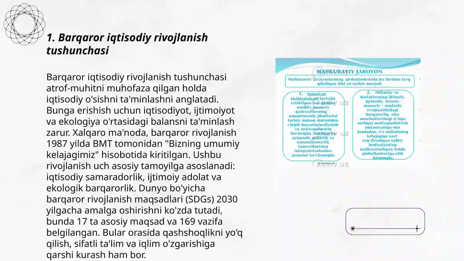 Barqaror iqtisodiy rivojlanish tushunchasi 3