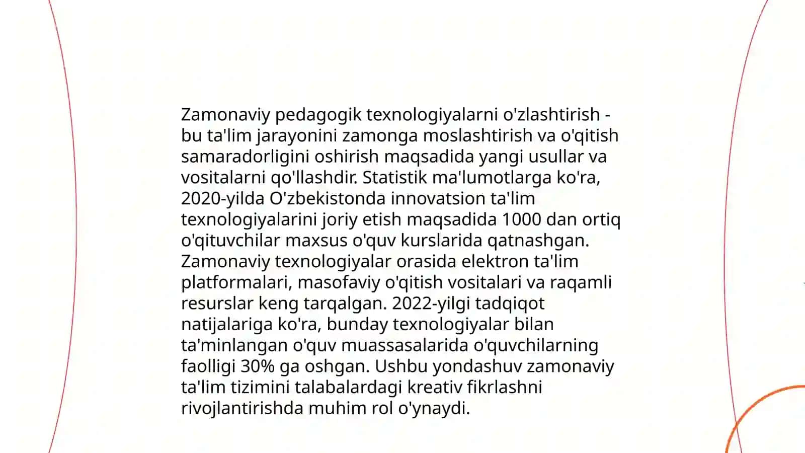 Zamonaviy pedagogik texnologiyalarni o'zlashtirish 3