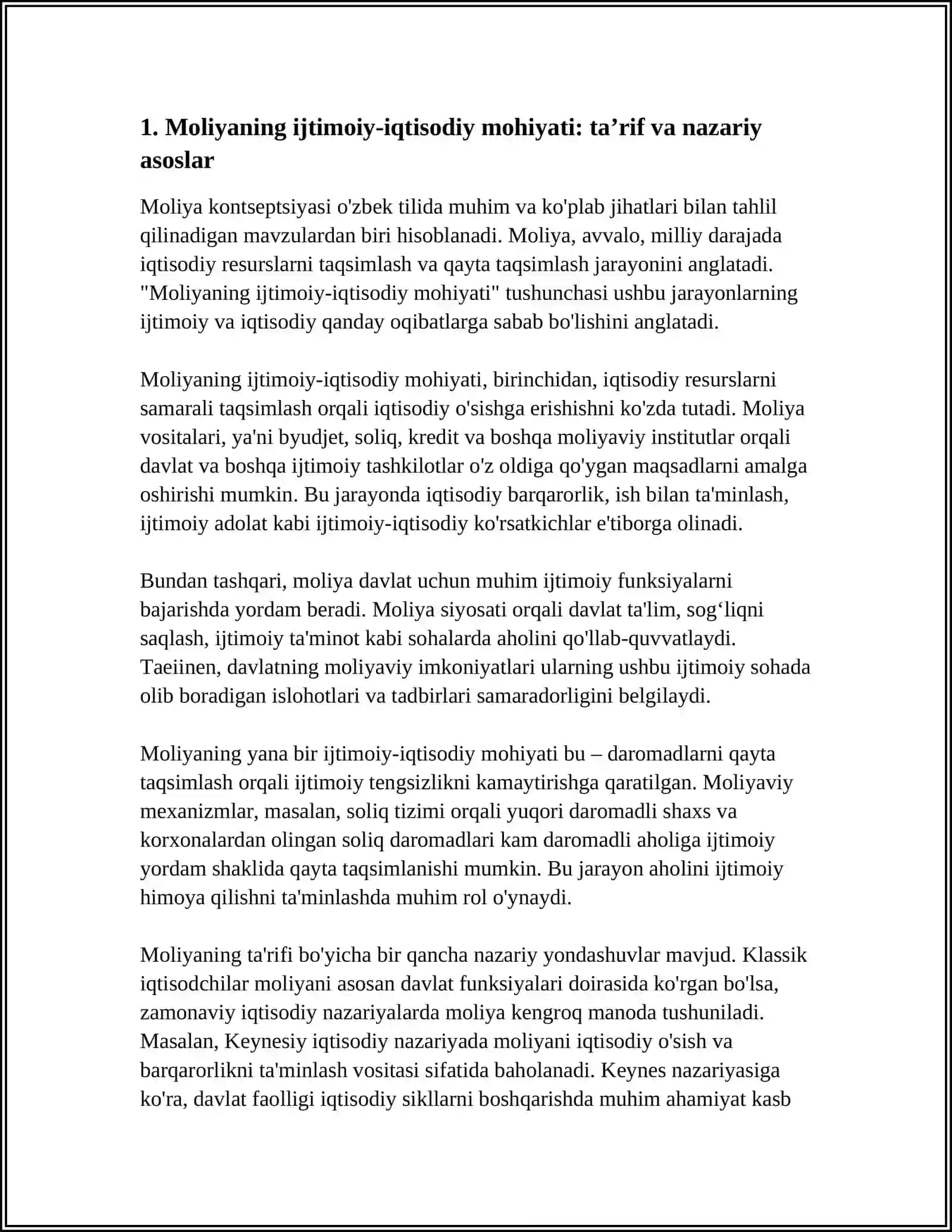 Moliyaning Ijtimoiy Iqtisodiy Mohiyati va Funksiyalari 3