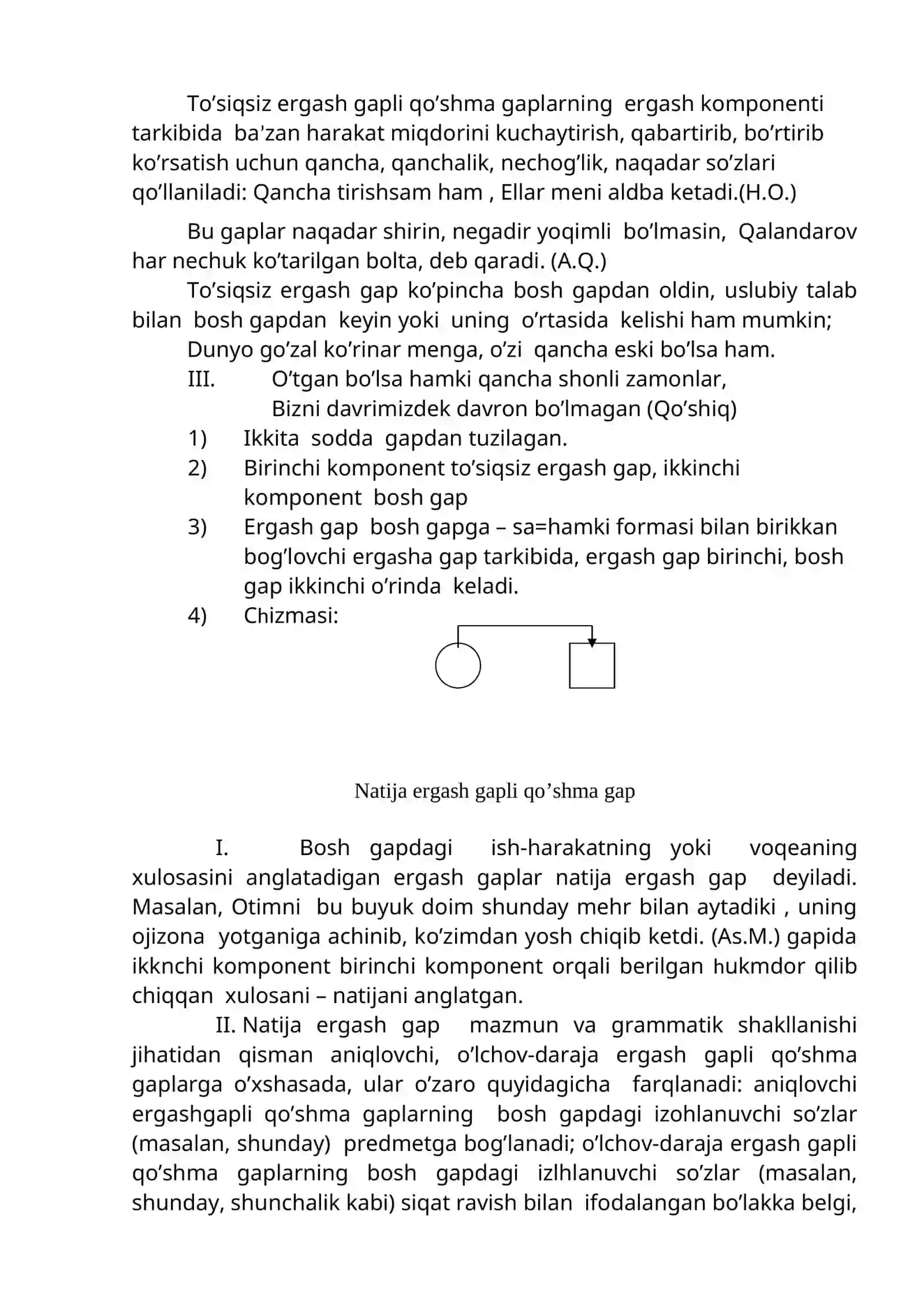 To’siqsiz, natija, ravish ergash gapli qo’shma gap 3