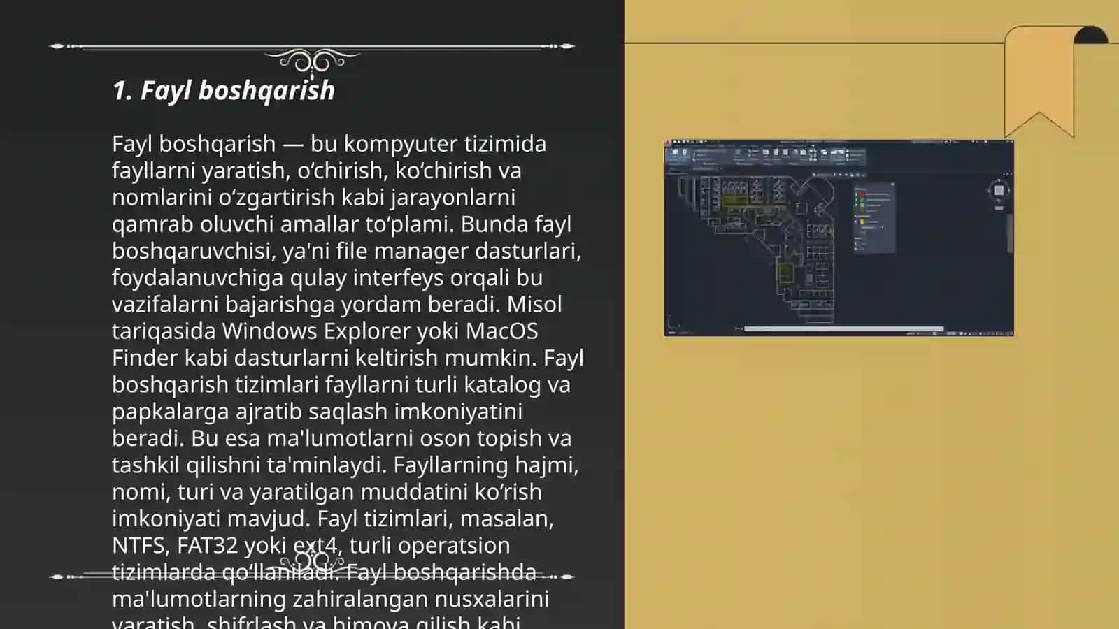 Autocad dasturi interfeysida asosiy uskunalar paneli 3