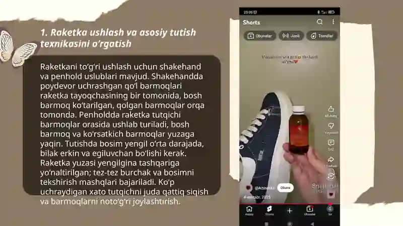 Stol tennisi oʻyinida uchraydigan holat va harakatlarga oʻrgatish 3