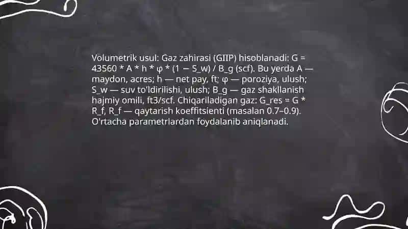 Gaz va gazokondensat konlaridagi gaz va kondensat zahiralarini hisoblash 3