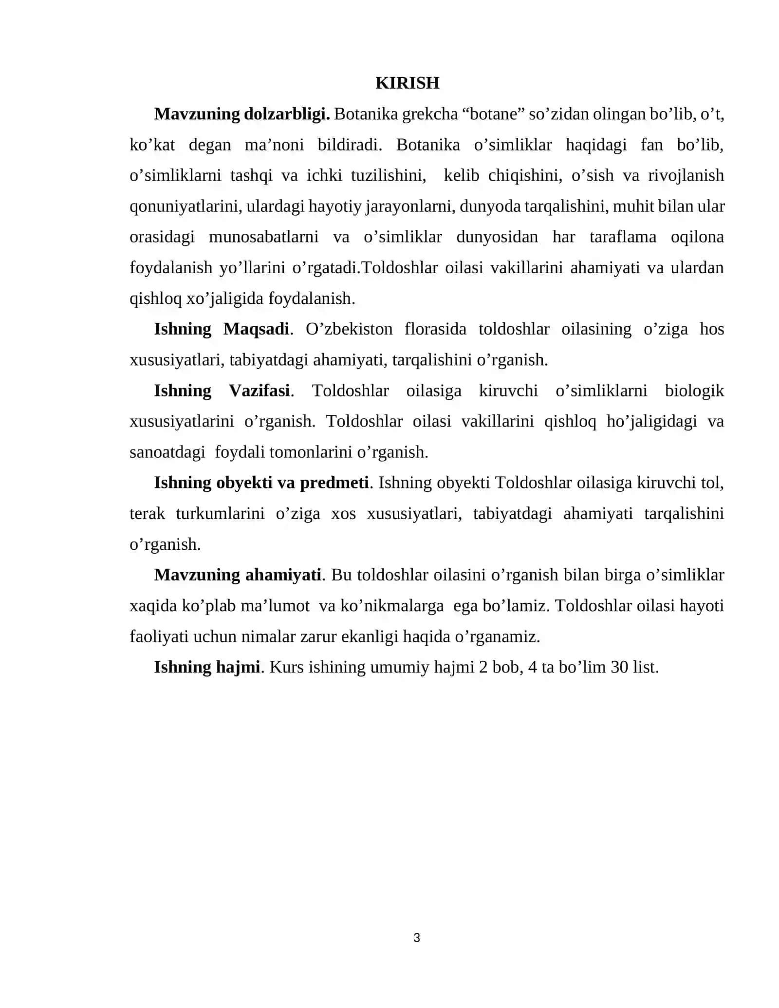 Nargisdoshlar (Amaryllidaceae) oilasi oʻsimliklariga tarif 3