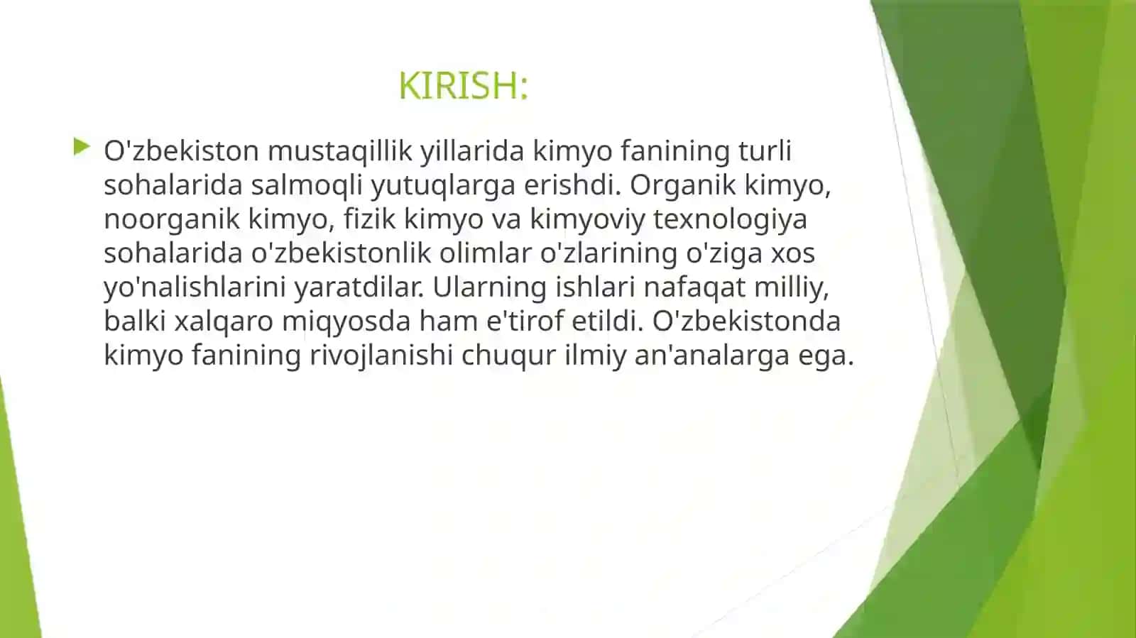 Kimyofanin irivojlantirish daqo‘shishlarini qo‘shgan O‘zbekiston Respublikasi olimlari 3