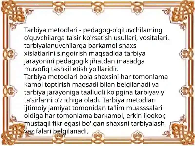 Tarbiyaning Umumiy Metodlari 3