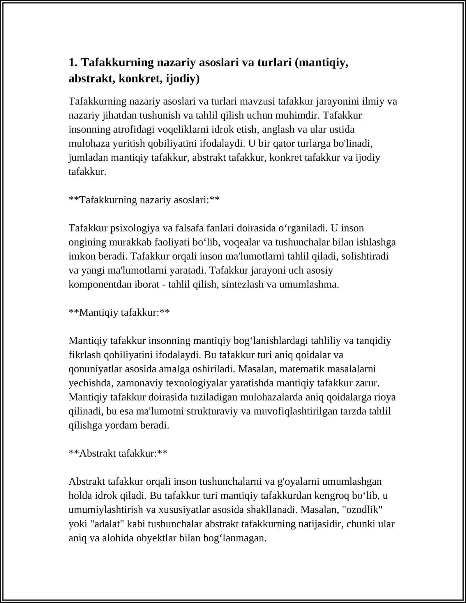 Tafakkurning nazariy asoslari va turlari 3