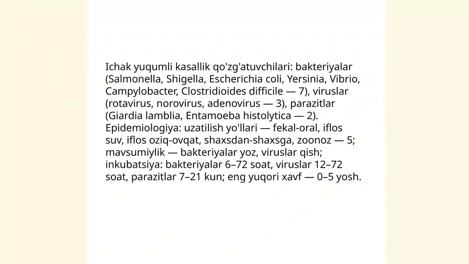 Ichak yuqumli kasallik qo'zg'atuvchilari, esherixioz va iersiniyalar 3