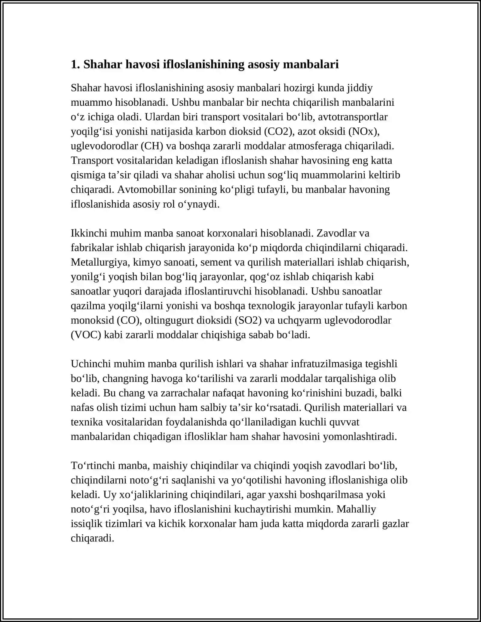 HOZIRGI KUNDAGI HAVO IFLOSLANISHI 3