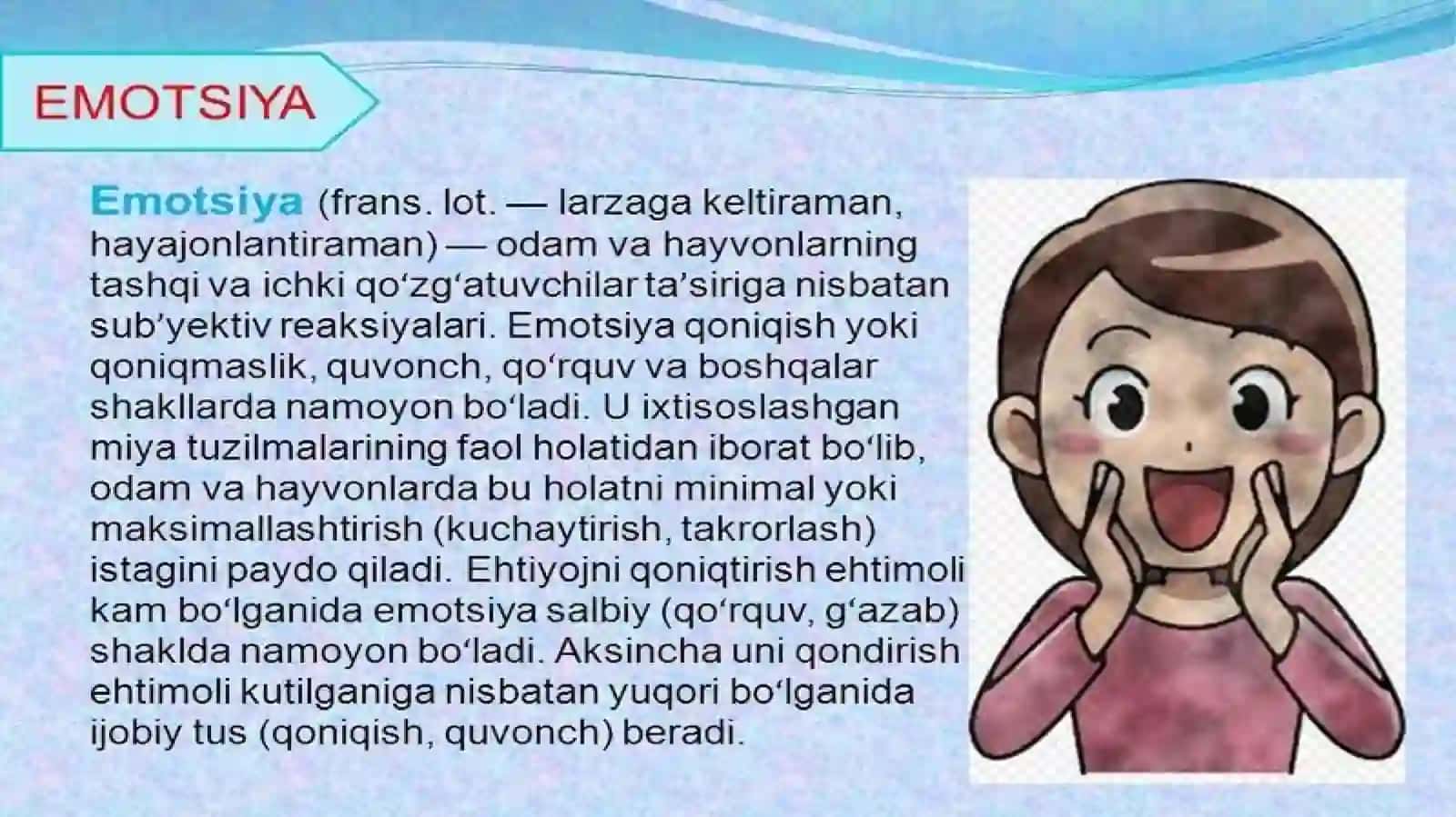 Emotsiyalarningshaxsshakllanishidagioʻrni 3