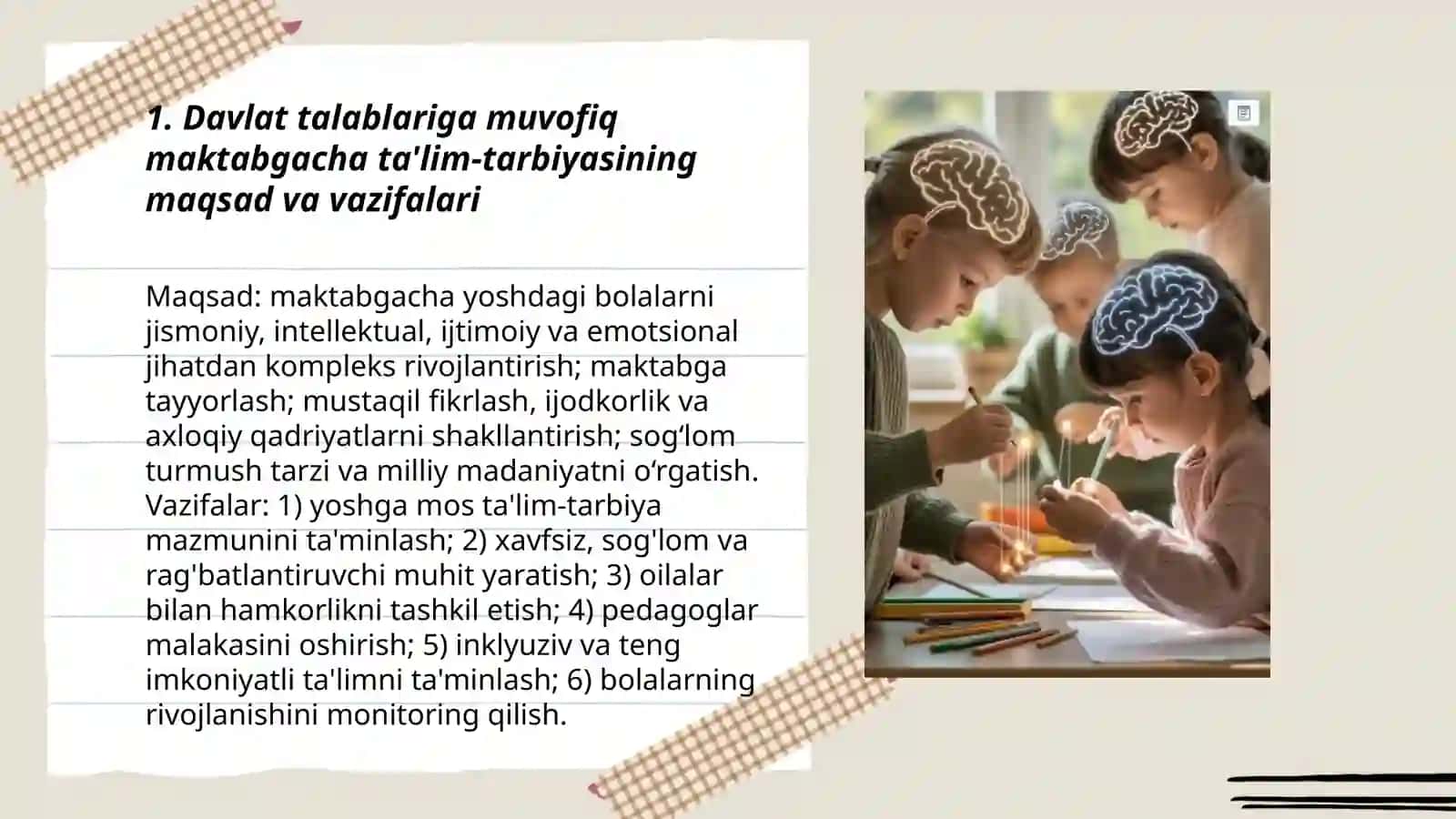 Davlat talablarida maktabgacha ta'lim-tarbiyaning mazmuni 3