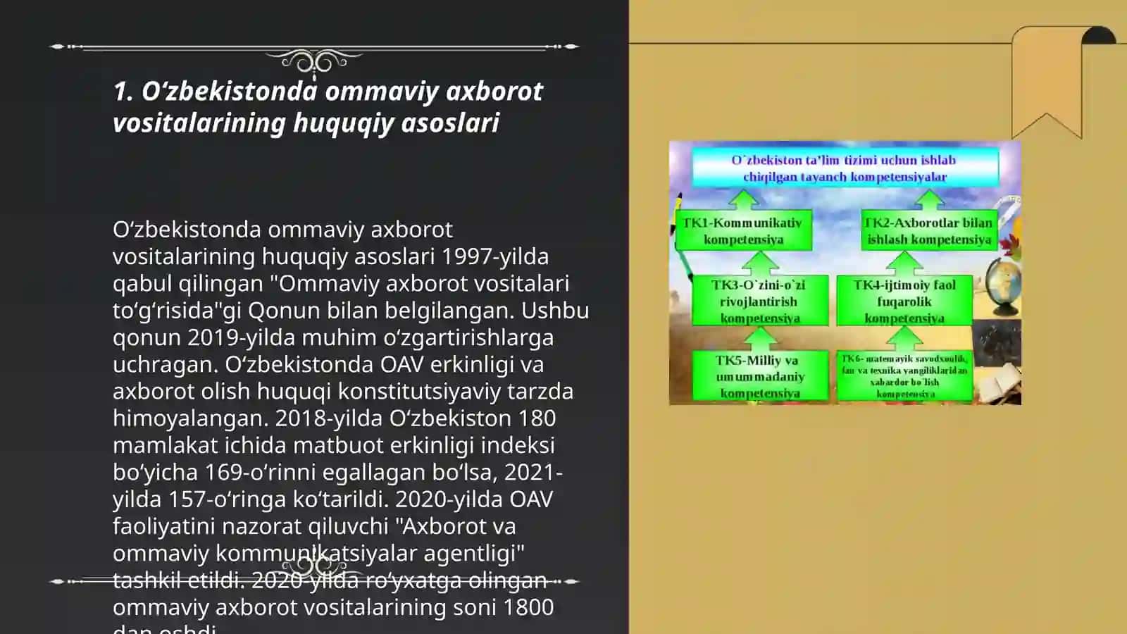 Oʻzbekistonda ommaviy axborot vositalarining huquqiy asoslari 3