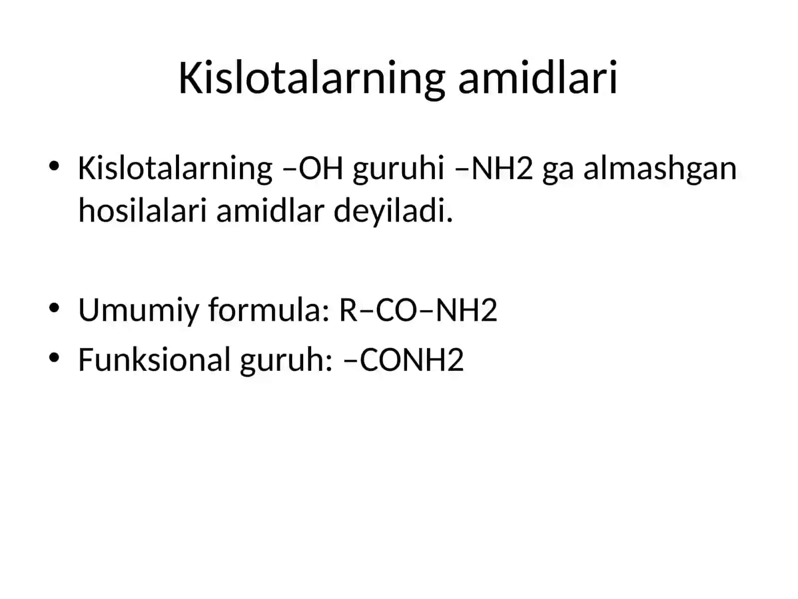 Karbonkislotalarning amidlari saqlagan dorimoddalar tahlili 3